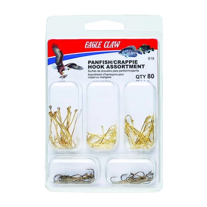 Eagle Claw 619H Panfish/Crappie 80-Piece Assorted Hook Kit 3 Eagle Claw 619H Panfish/Crappie 80-Piece Assorted Hook Kit