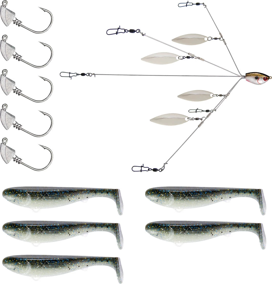 YUM Scottsboro Kit YUMbrella Flash Mob Jr. 3.5 Inch Swimbait Kit 3 YUM Scottsboro Kit YUMbrella Flash Mob Jr. 3.5 Inch Swimbait Kit